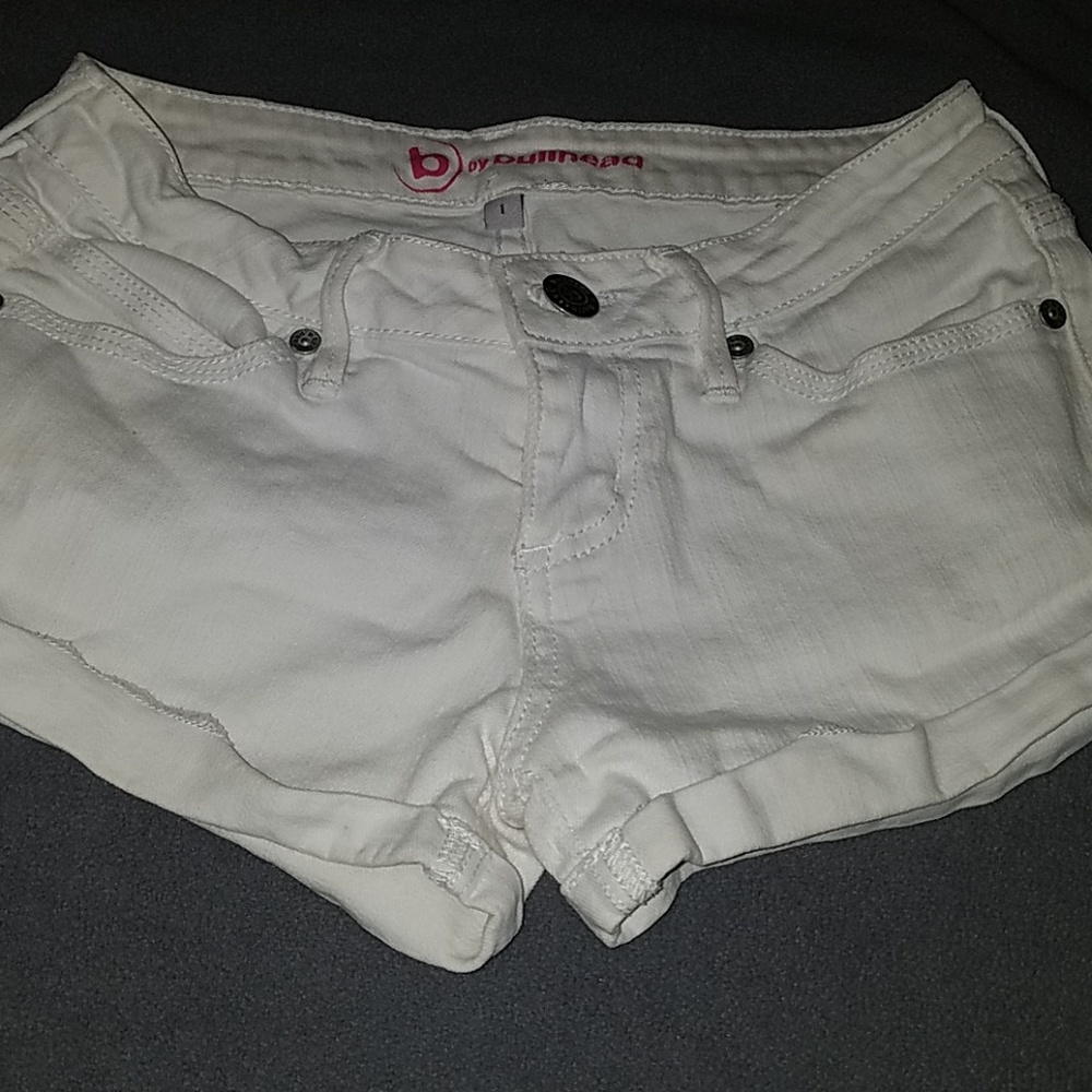 Bullhead White Jean Shorts
